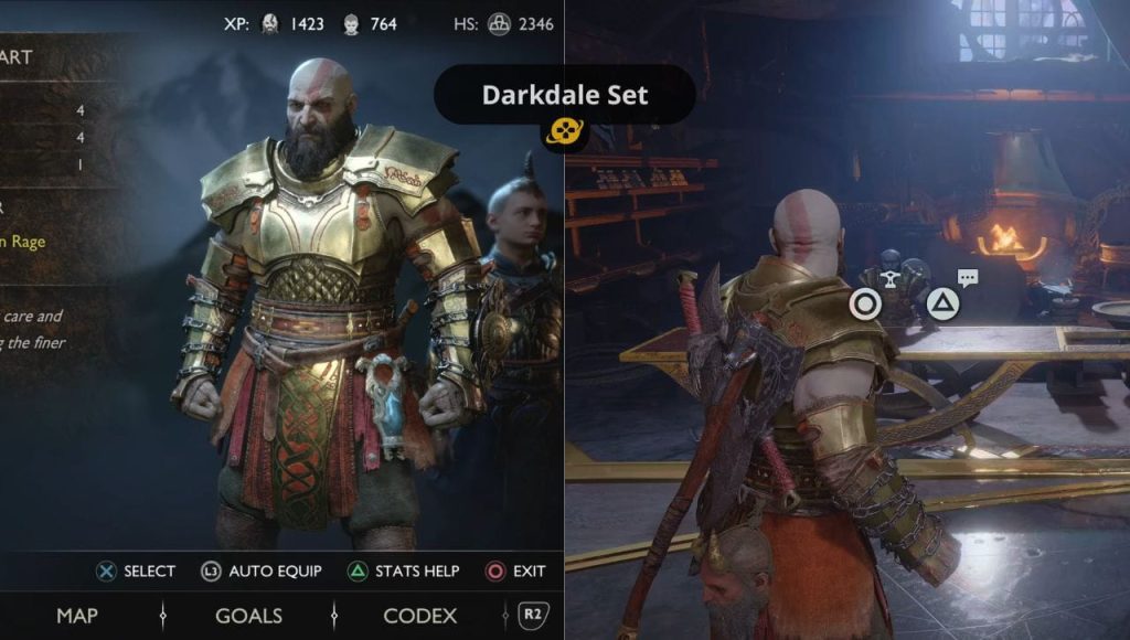 Bộ giáp Darkdale bản Deluxe Edition mặt trước và sau