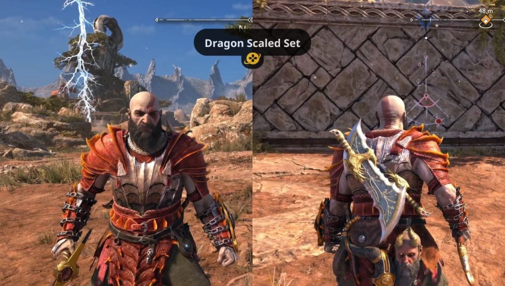 Giáp vảy rồng Dragon Scaled chế tạo từ rồng trong GOW Ragnarok