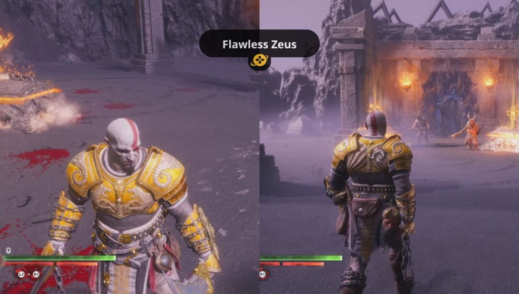 Skin giáp Flawless Zeus màu trắng vàng từ DLC Valhalla
