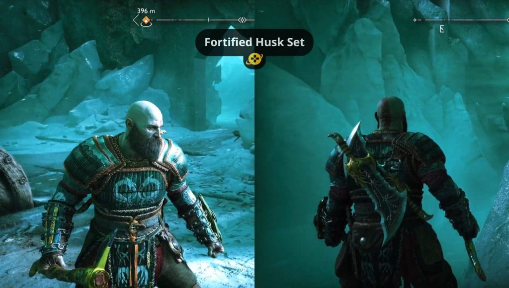 Hình ảnh chi tiết giáp Fortified Husk tăng phòng thủ trong GOW Ragnarok