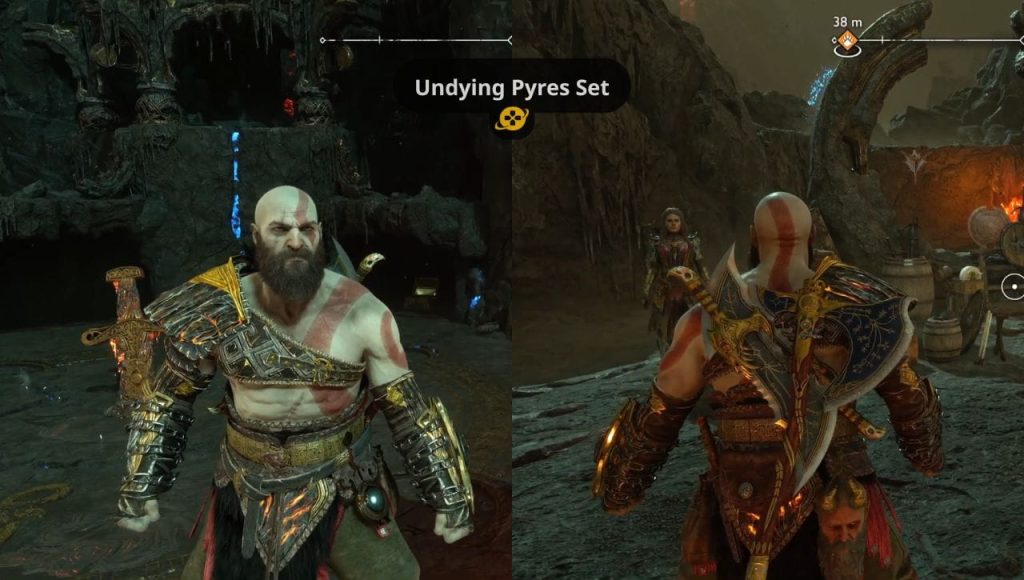 Giáp Undying Pyres Muspelheim tăng thanh nộ vũ khí mặt trước sau