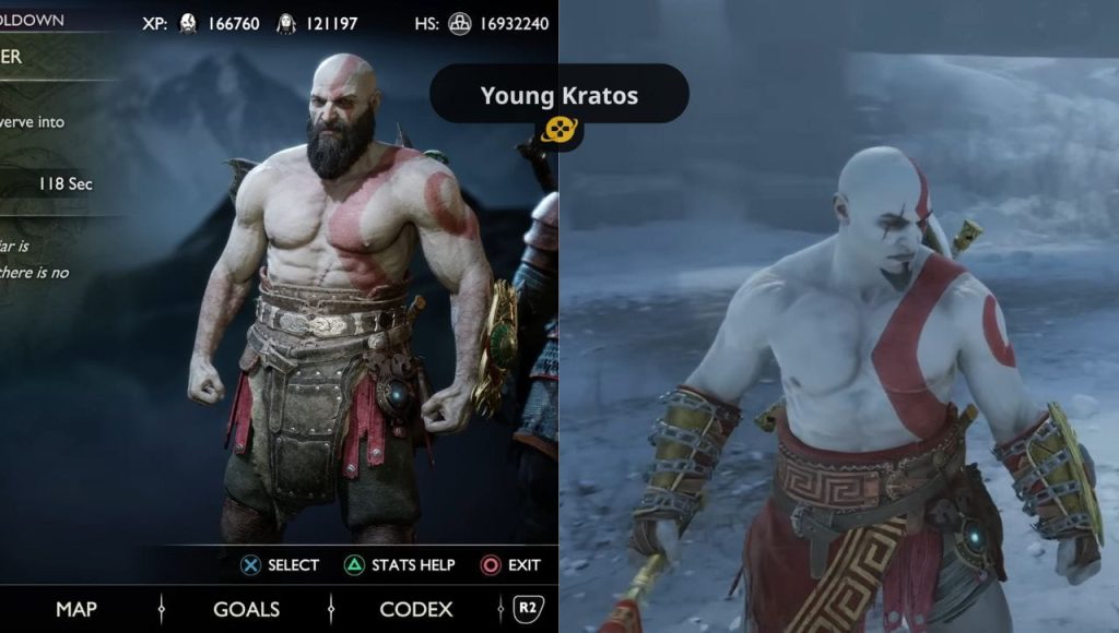 Ngoại hình Young Kratos thời trẻ Valhalla GOW Ragnarok