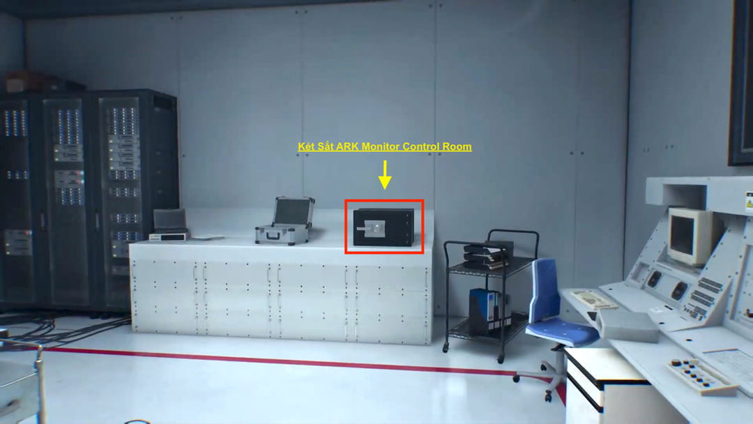 Vị trí két sắt phòng điều khiển Monitor Control Room ARK Facility RE9