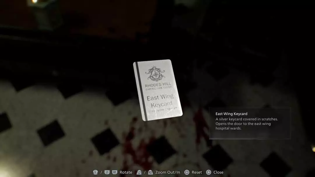 East Wing Keycard RE9 dùng để mở Cánh Đông Care Center