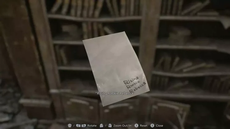 Ảnh clue Rising Rookie Rebecca trong phần bonus của Barry&rsquo;s Scavenger Hunt RE9, dẫn tới m&atilde; R-R-R.